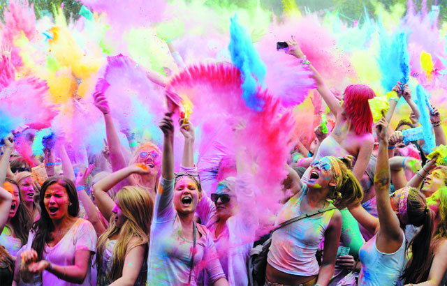 Kết quả hình ảnh cho Lễ hội sắc màu Holi, Ấn Độ