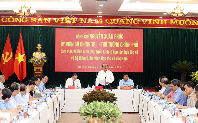Buổi tiếp đón Thủ tướng Chính phủ thăm và làm việc cùng hệ thống Liên minh HTX Việt Nam