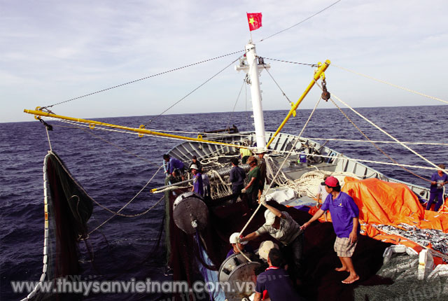 Ngư dân đóng “Tàu 67” vươn khơi khai thác thủy sản Ảnh: Xuân Trường