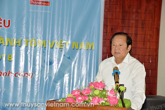 Ông Nguyễn Việt Thắng, Chủ tịch Hội Nghề cá Việt Nam phát biểu tại buổi Họp báo