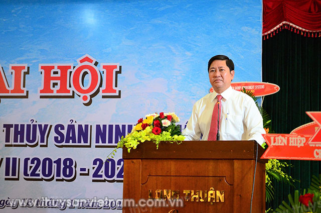 ông Trần Quốc Nam, Phó Chủ tịch UBND tỉnh Ninh Thuận phát biểu tại Đại hội ông Trần Quốc Nam, Phó Chủ tịch UBND tỉnh Ninh Thuận phát biểu tại Đại hội