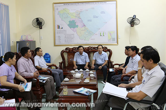 Đoàn công tác của Hội Nghề cá Việt Nam thăm và làm việc với Hiệp hội Thủy sản Quảng Bình