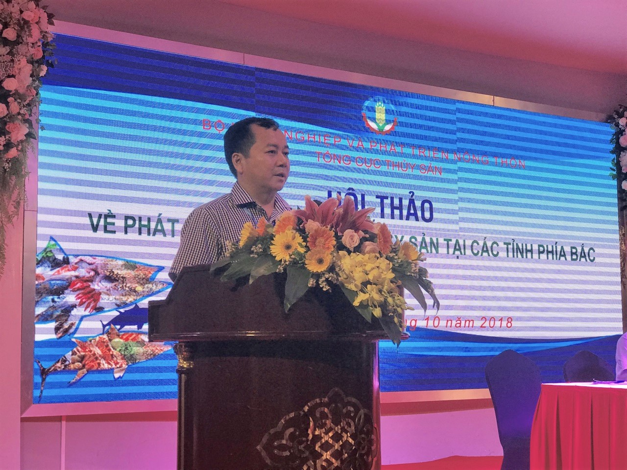 Ông Trần Đình Luân, Phó Tổng cục trưởng Tổng cục Thủy sản phát biểu tại Hội thảo