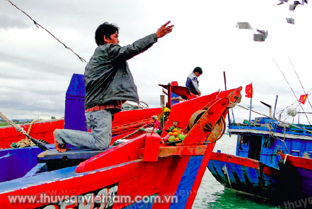 Tàu ngư dân Sa Huỳnh mở biển đón xuân mới   Ảnh: LVC