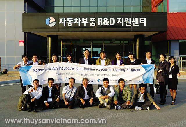Tập thể nhân viên KVIP  tập huấn tại Hàn Quốc năm 2014