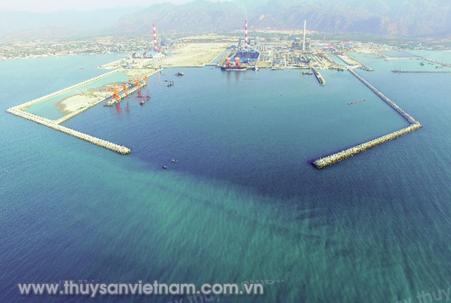 Khu vực biển tại Nhà máy Nhiệt điện Vĩnh Tân, Bình Thuận   Ảnh: CTV