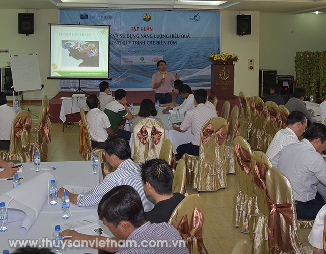 Khóa tập huấn “Quản lý và sử dụng năng lượng hiệu quả trong quy trình chế biến tôm” tại Bạc Liêu Khóa tập huấn “Quản lý và sử dụng năng lượng hiệu quả trong quy trình chế biến tôm” tại Bạc Liêu